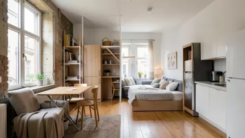 aranżacja kawalerki 20m2