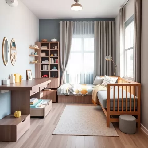 Kawalerka z dzieckiem aranżacje