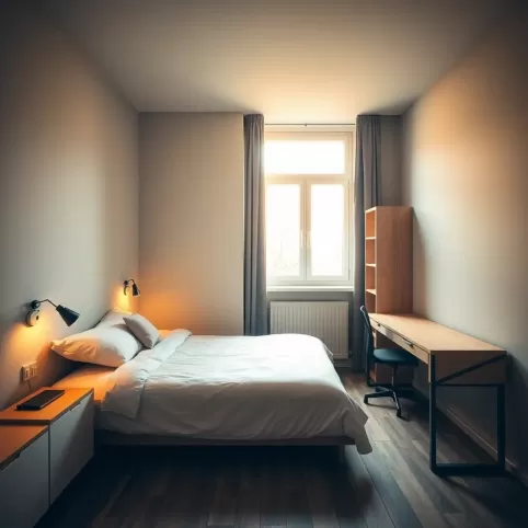 Kawalerka z łóżkiem